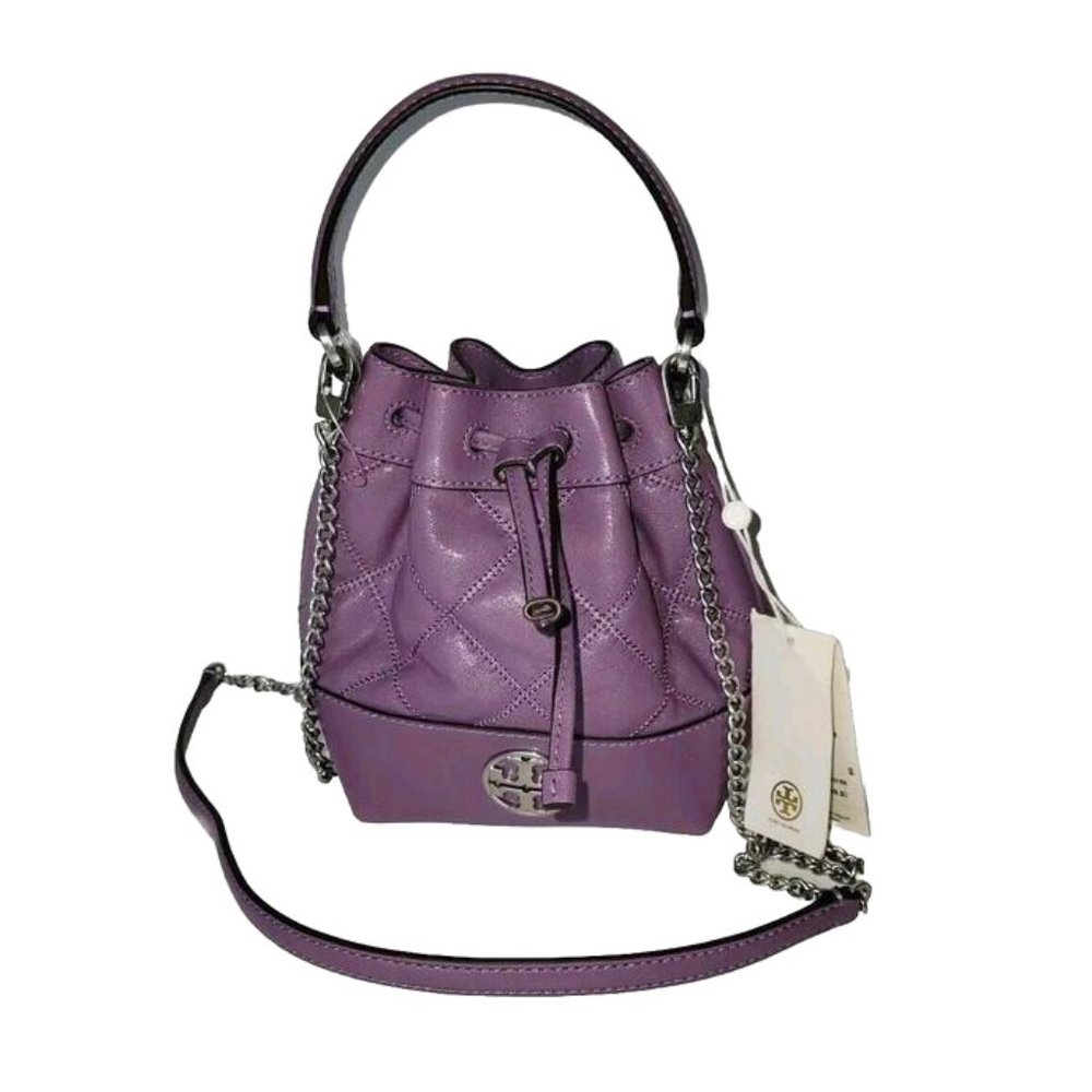 NWT Tory Burch Willa Mini Bucket Allium Quilted Handbag Purse